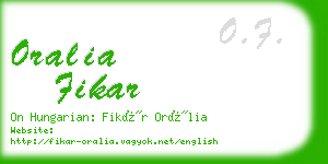 oralia fikar business card